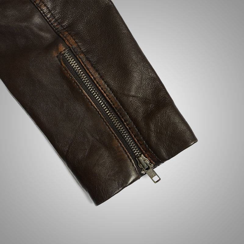 Biker Jacket Women Brown