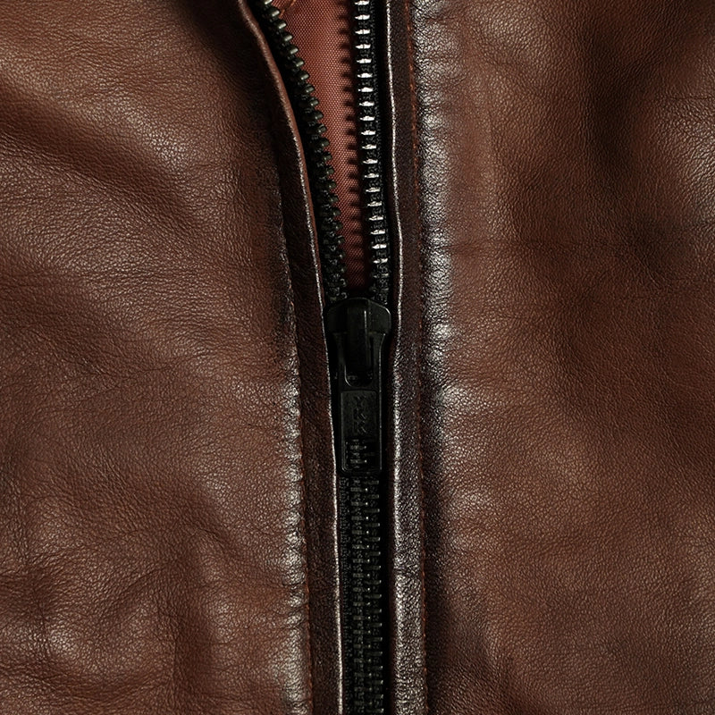 Dean Biker Jacket - Mahogany Brown