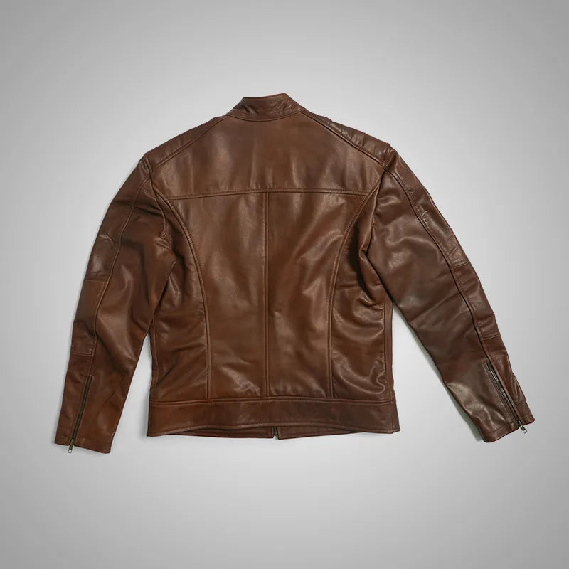Dean Biker Jacket - Clay Mahogany