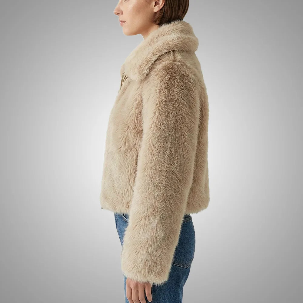 Imperial Luxe Faux Fur Bomber Jacket
