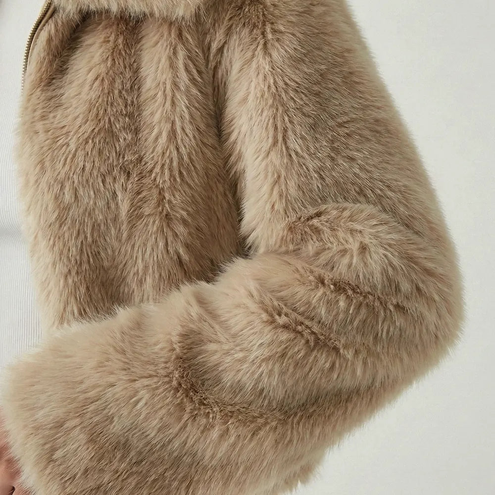 Imperial Luxe Faux Fur Bomber Jacket