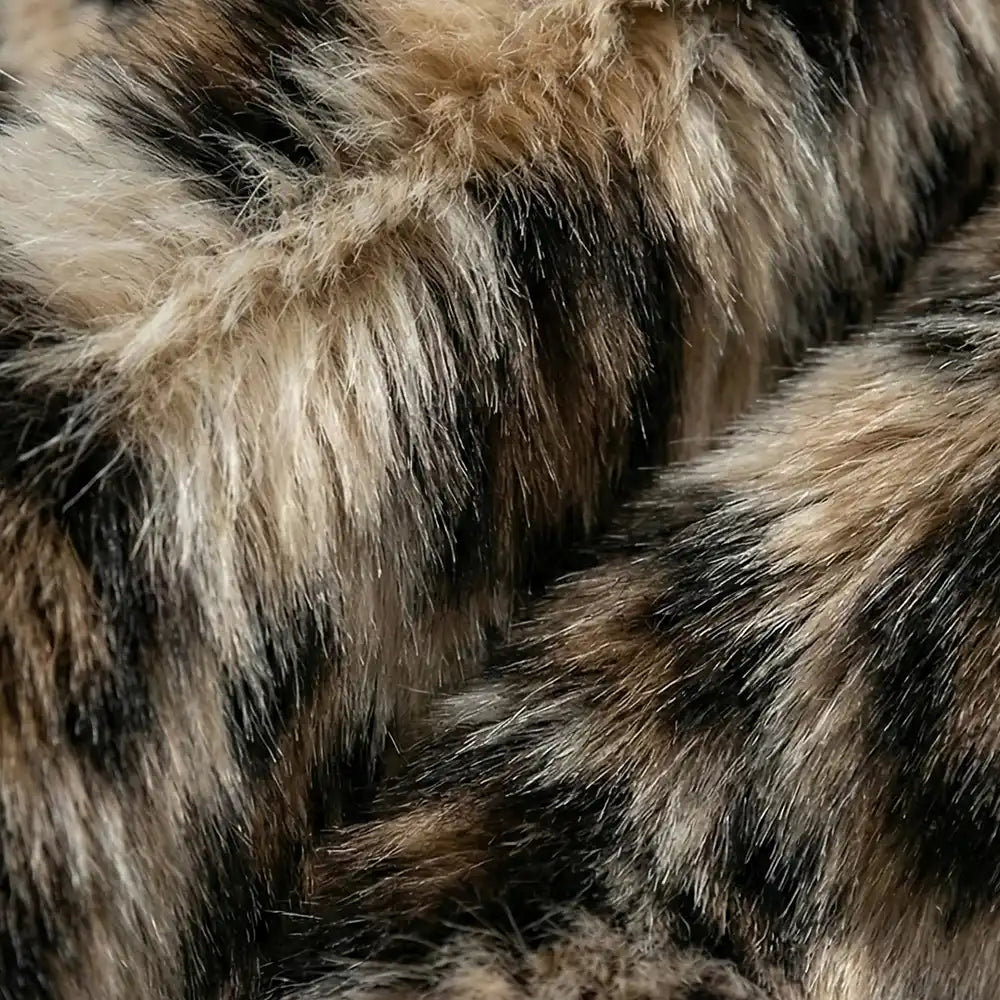 Leopard Faux Fur Long Length Coat