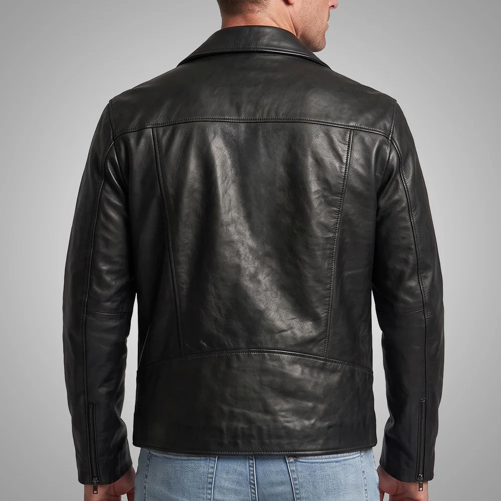 Racer Black Leather Jacket | Premium Lambskin Ignite™ Edition