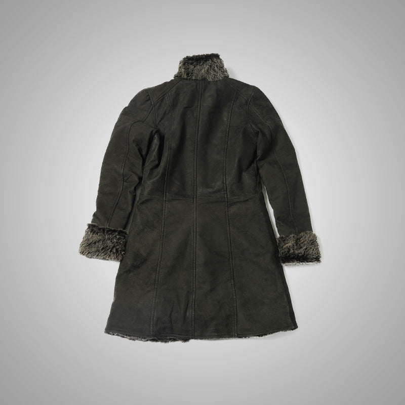 Shearling Fur Leather Coat