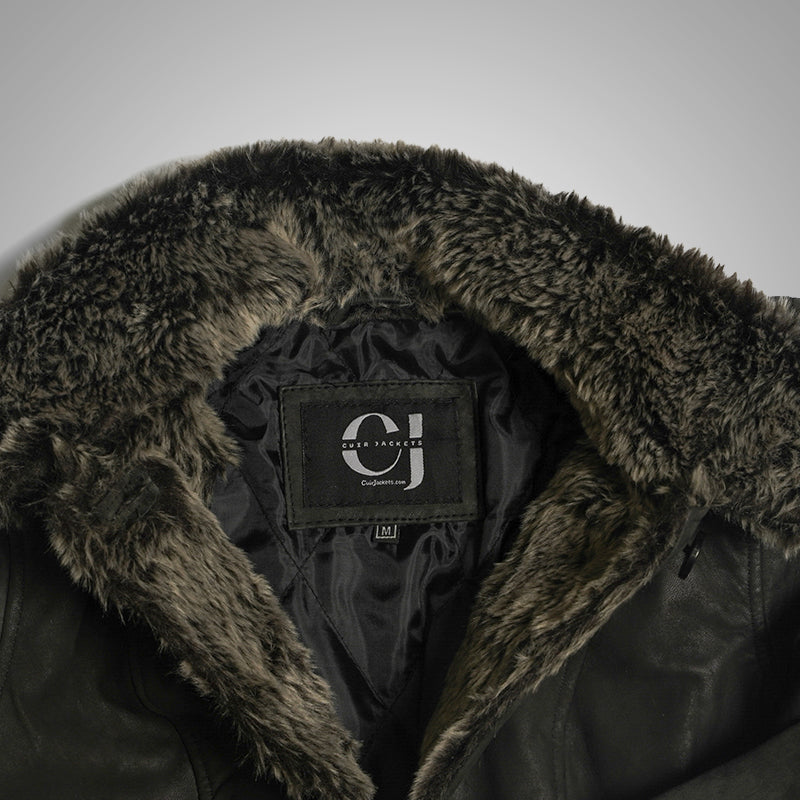 Shearling Fur Leather Coat