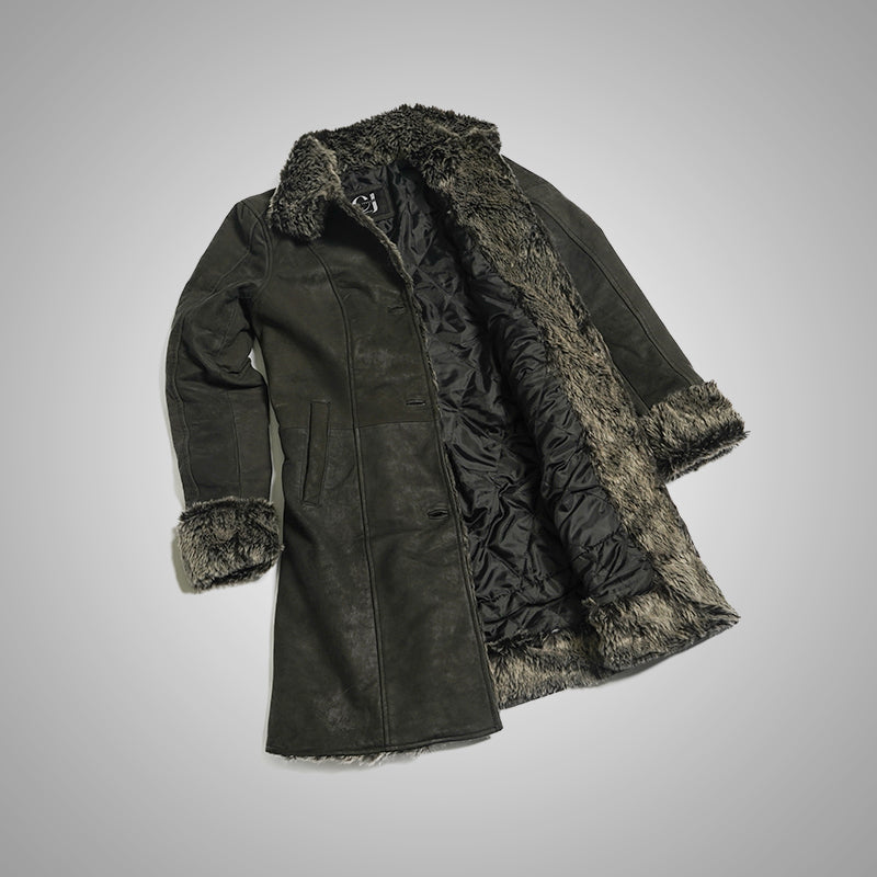 Shearling Fur Leather Coat