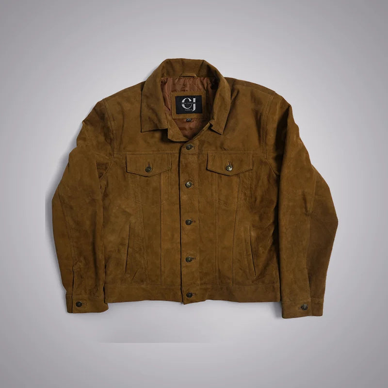 Heritage Ridge – Goat Suede Trucker Jacket