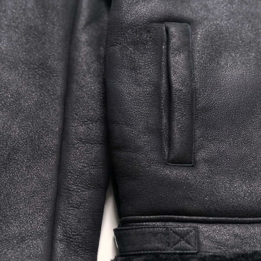 Heritage Shearling Leather Bomber – Turkish Merino Luxe - Black