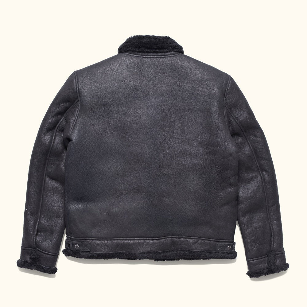 Heritage Shearling Leather Bomber – Turkish Merino Luxe - Black