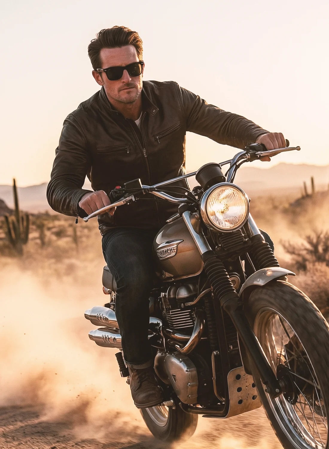 premium men biker jacket cuir jackets