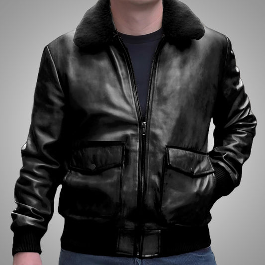 Fur Flight Jacket Black