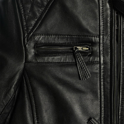 Black Racer Jacket - Quilted