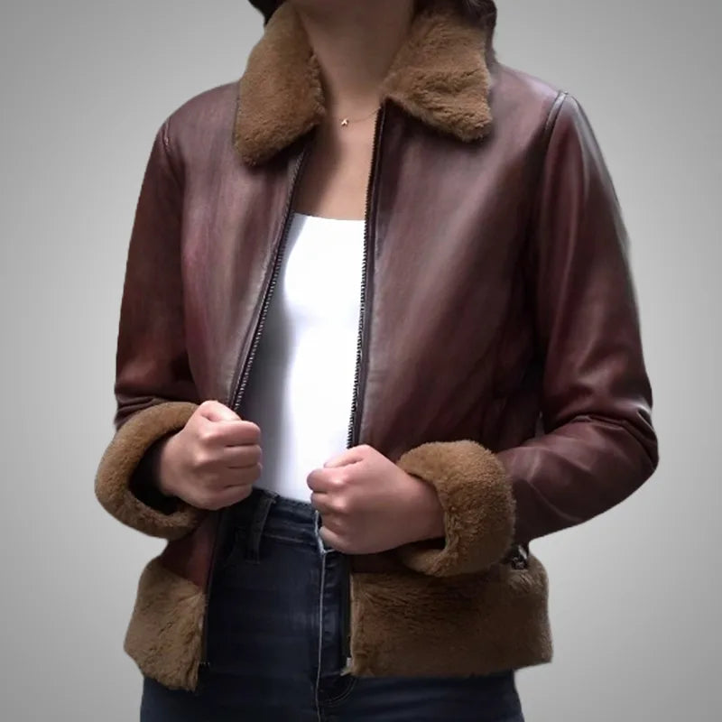 Hawkridge Brown Fur Flight Jacket