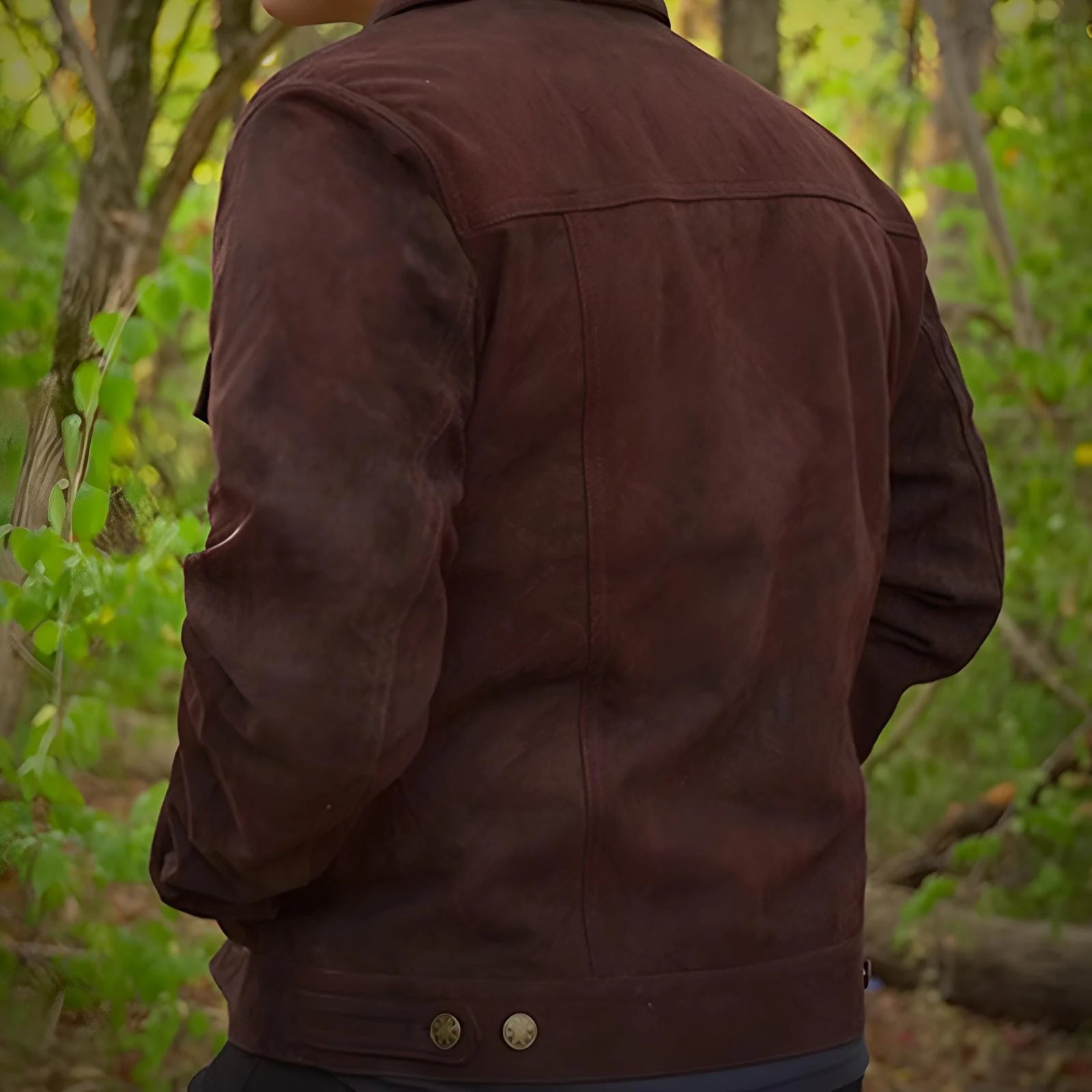 Heritage Ridge – Goat Suede Trucker Jacket - Brown