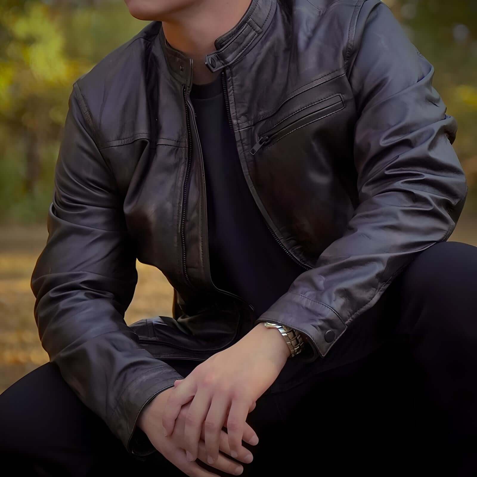 Brown Roadster Jacket by Cuir Jackets USA
