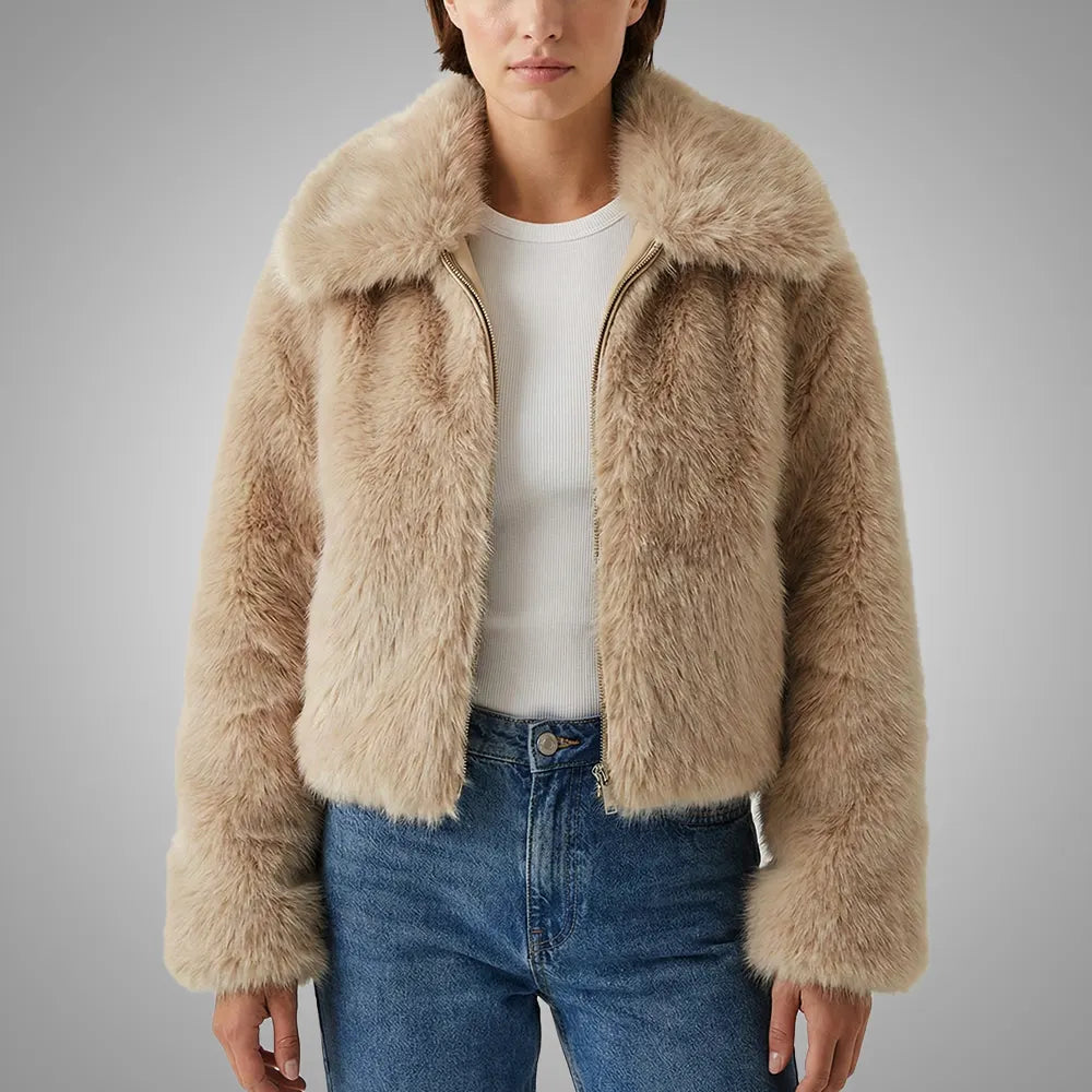 Imperial Luxe Faux Fur Bomber Jacket