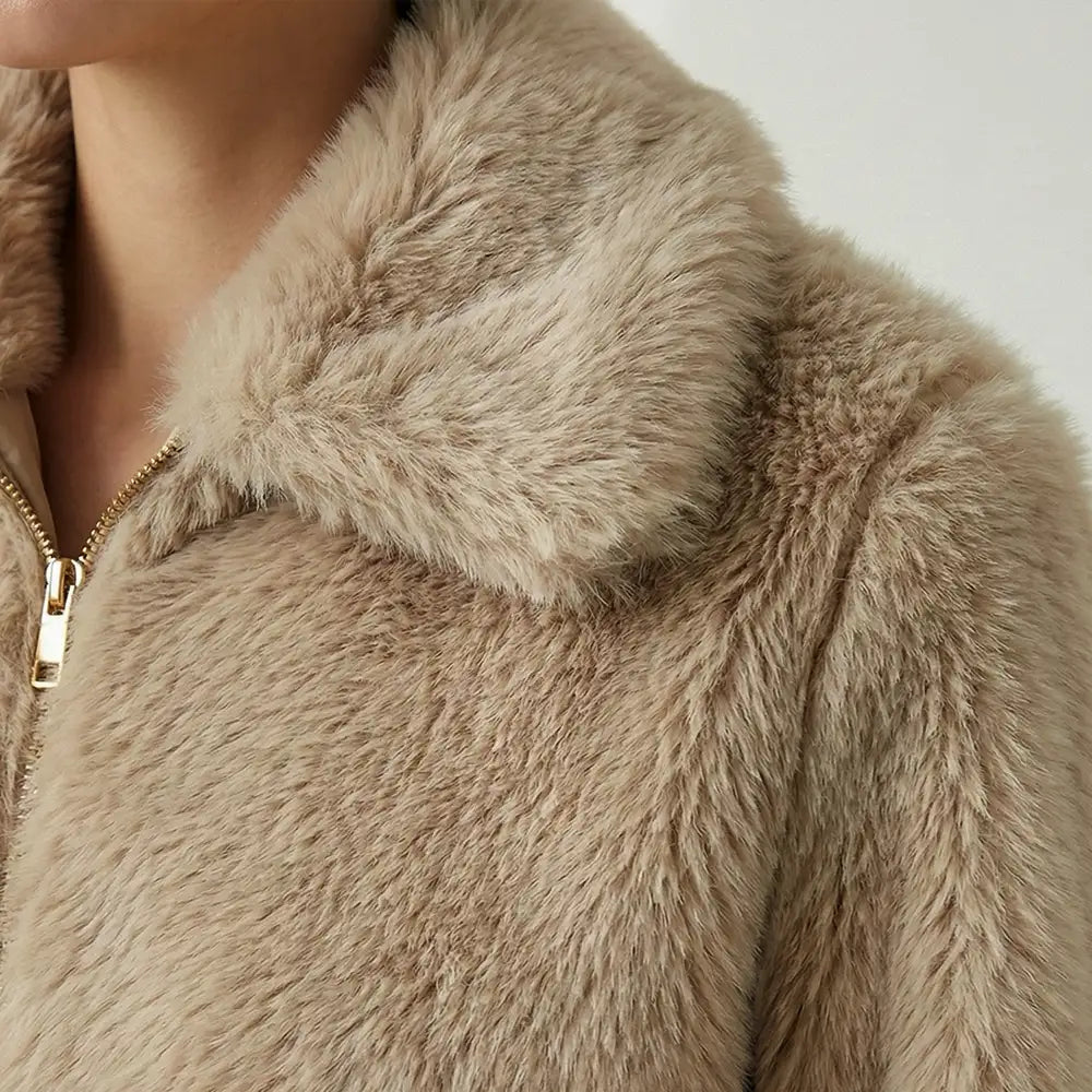 Imperial Luxe Faux Fur Bomber Jacket 
