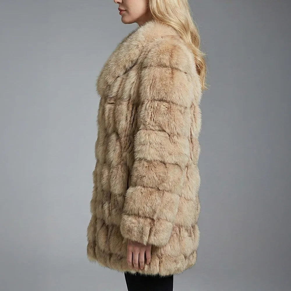 Sovereign Genuine Fox Fur Coat – Thick &amp; Warm