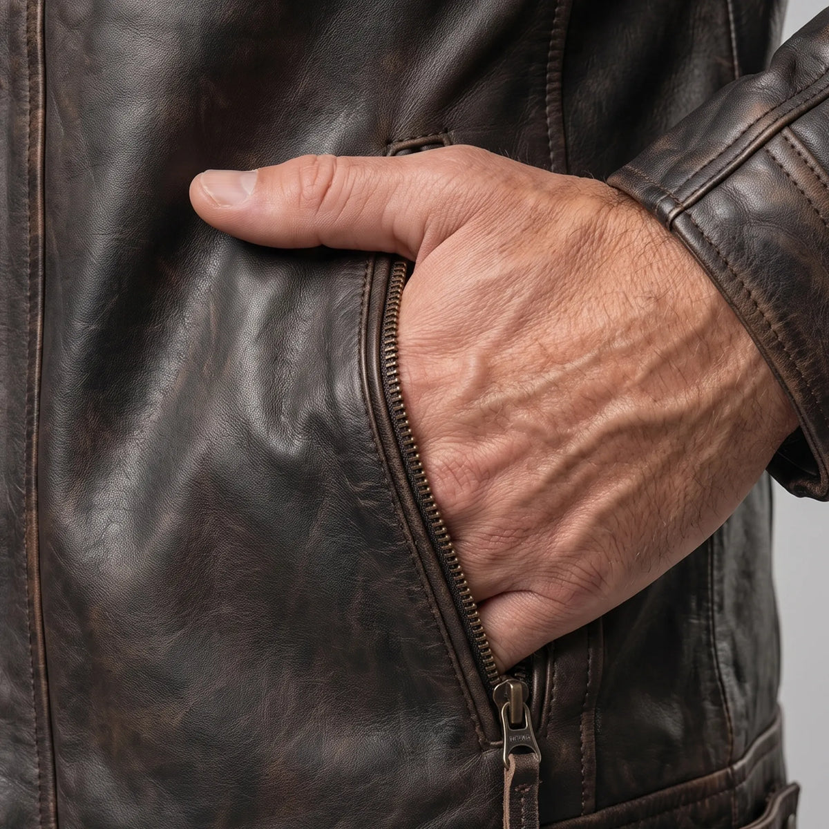 QuiltedBikerJacketBrown