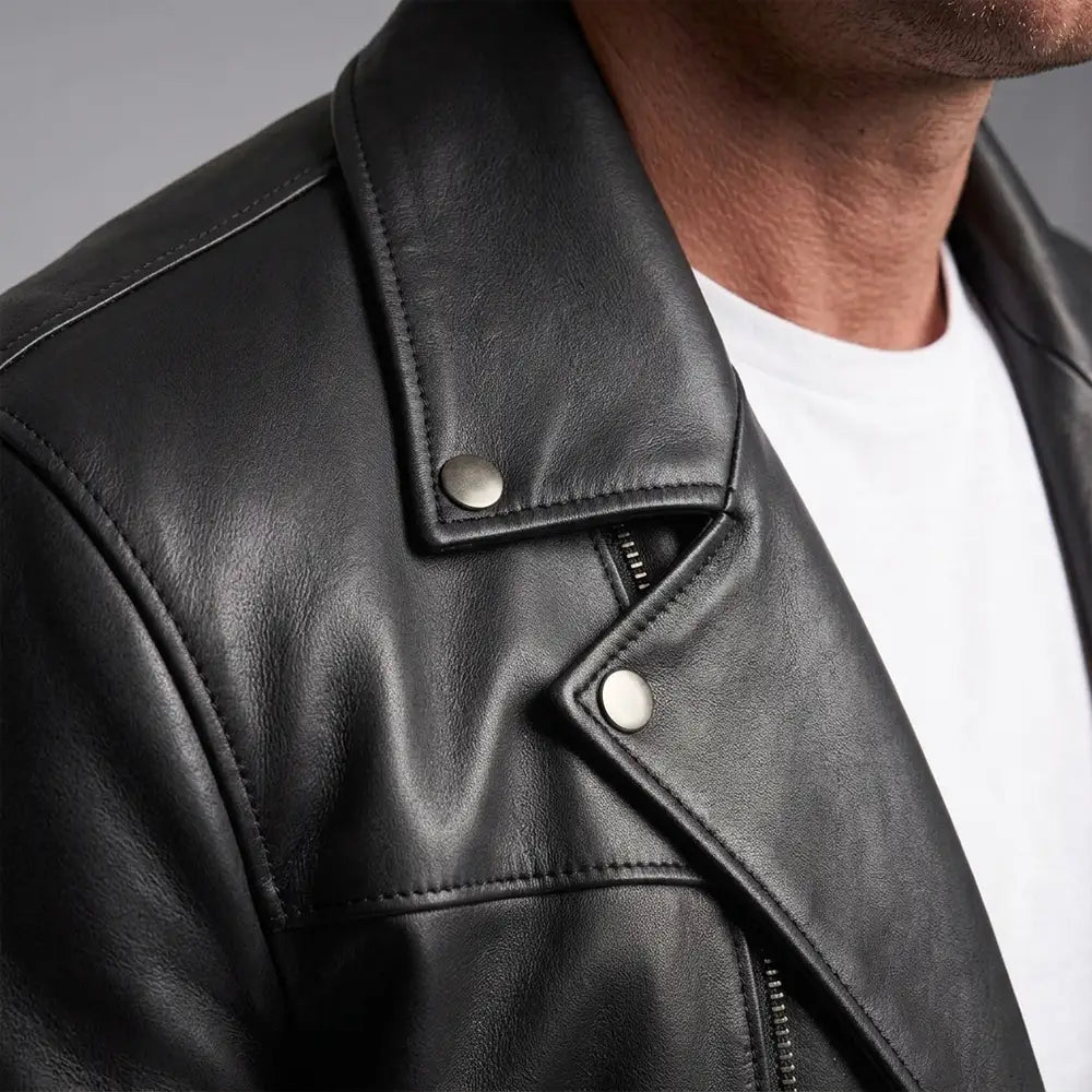 Racer Black Leather Jacket | Premium Lambskin Ignite™ Edition
