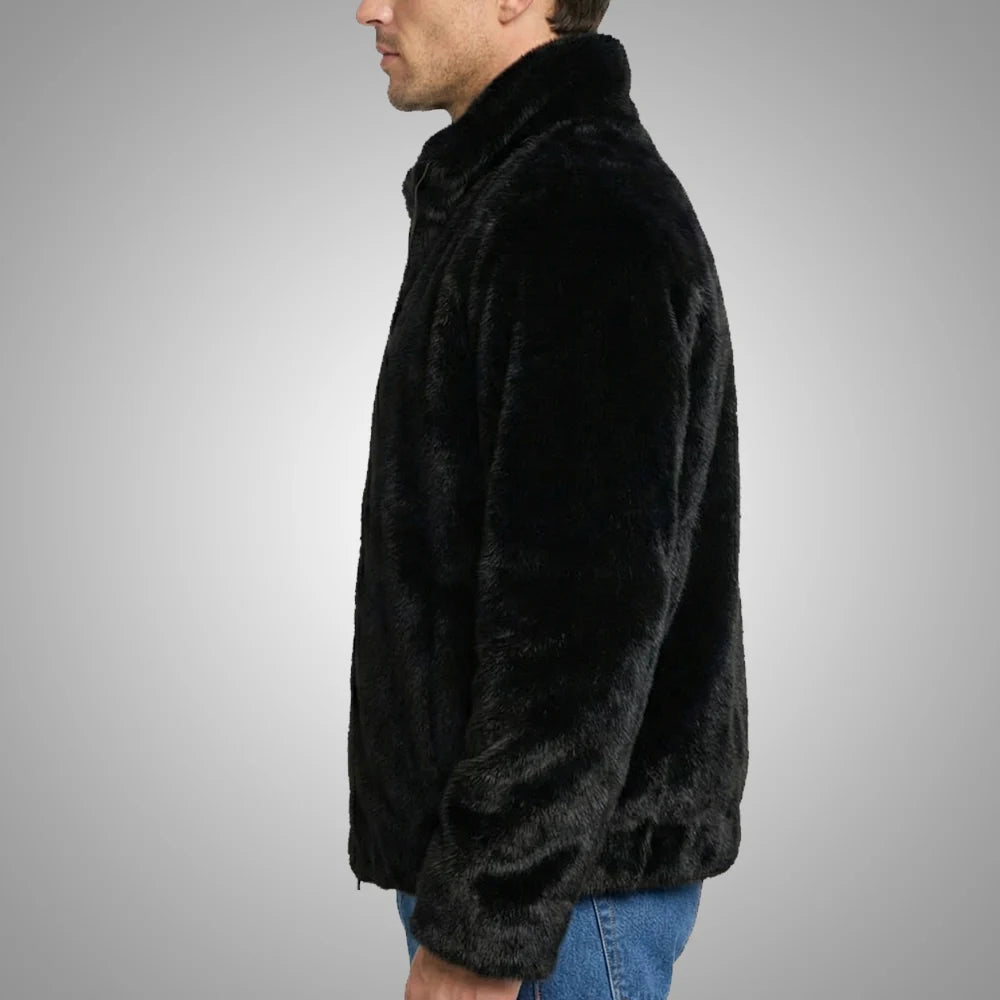 Reversible Mink Fur Fleece Jacket