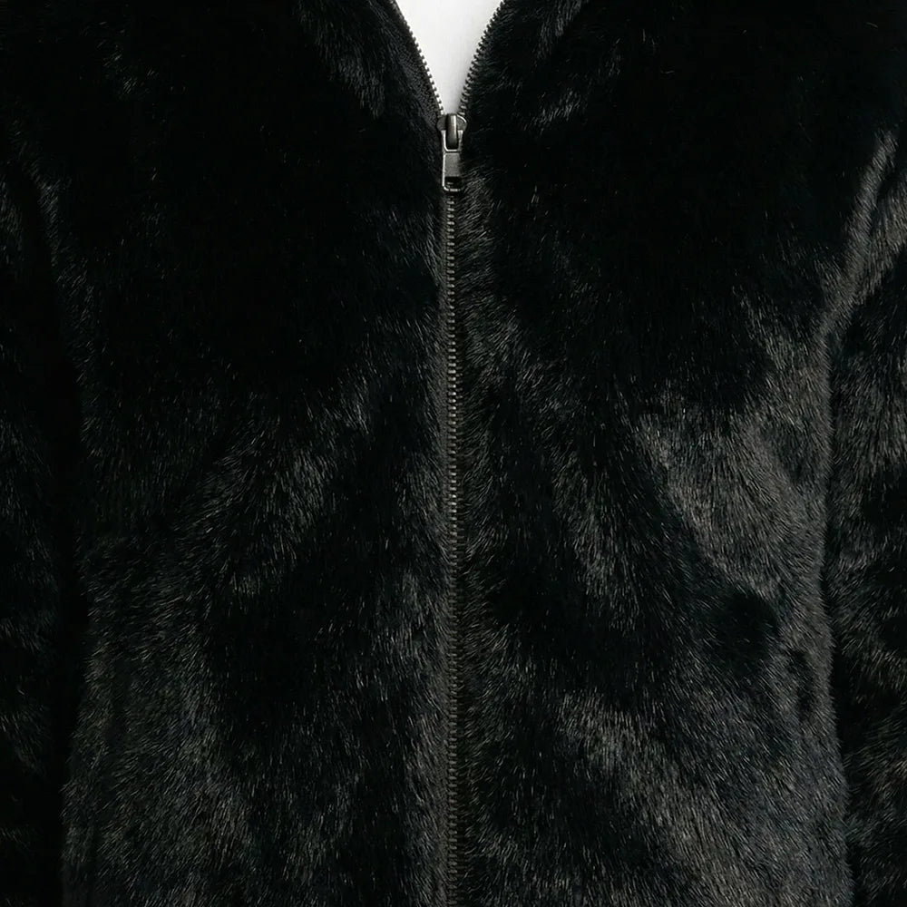 Reversible Mink Fur Fleece Jacket
