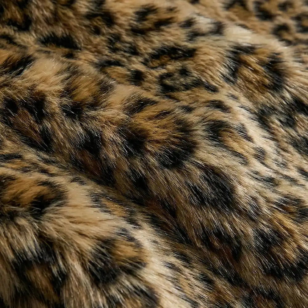 Roman Brown Faux Fur Coat