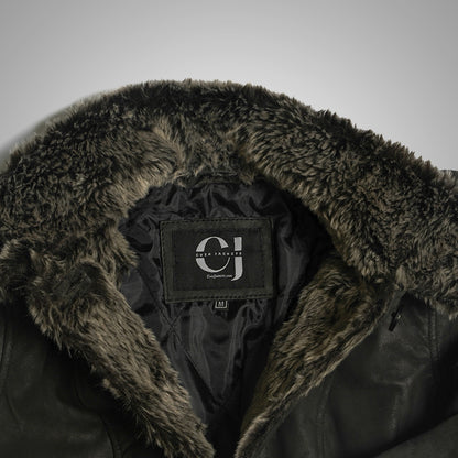 Shearling Fur Leather Coat