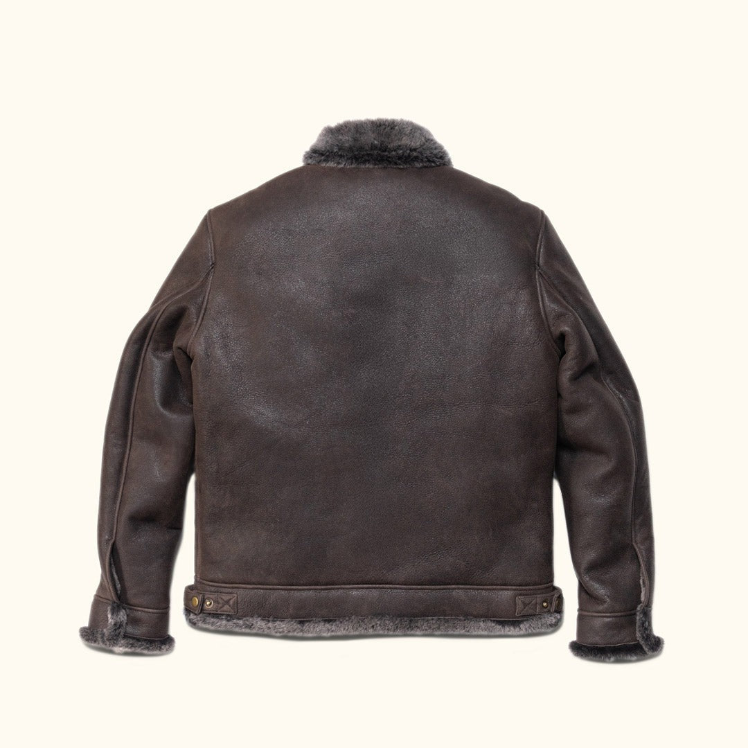 Heritage Shearling Leather Bomber – Turkish Merino Luxe - Espresso Brown
