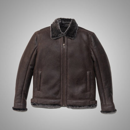 Heritage Shearling Leather Bomber – Turkish Merino Luxe - Espresso Brown