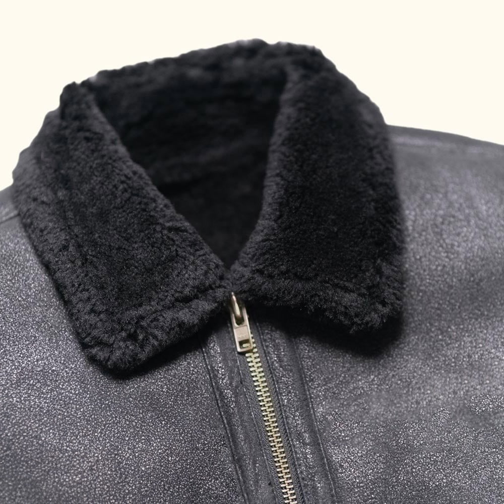 Heritage Shearling Leather Bomber – Turkish Merino Luxe - Espresso Brown