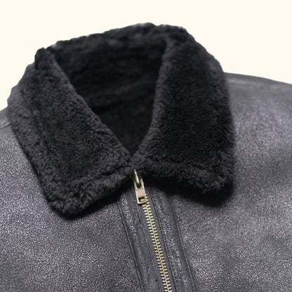 Heritage Shearling Leather Bomber – Turkish Merino Luxe - Espresso Brown