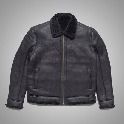 Heritage Shearling Leather Bomber – Turkish Merino Luxe - Espresso Brown